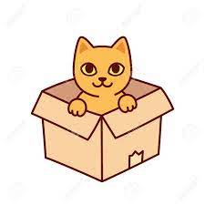 Cat in the box games, developers of blue defense: Cute Cartoon Cat In Cardboard Box Funny Kitty Sitting In Box Isolated Vector Clip Art Illustration Lizenzfrei Nutzbare Vektorgrafiken Clip Arts Illustrationen Image 128176255