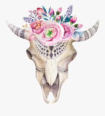 You can download (800x400) boho chic. Watercolor Flower Skull Boho Chic Painted Pattern Illustration Cow Skull With Flower Crown Free Transparent Clipart Clipartkey