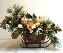 Christmas Table Decor Sleigh Christmas Centerpiece Handmade Christmas Decor Christmas Christmas Centerpieces Christmas Sleigh Christmas Sleigh Decorations