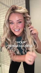 Heatless curls in 1 Hour!! #heatlesscurls #heatlesshair #curls #fyp #foryou  #foryoupage