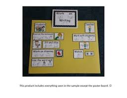 Work On Writing I Chart With Sign Language Visual Supports
