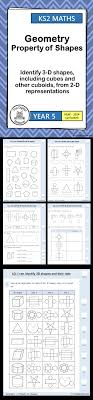 Year 5 Identify 3d Shapes Inc Cubes Cuboids From 2d Representations Geometry Property Of Shape Math Resources Math Geometry Kids Worksheets Printables