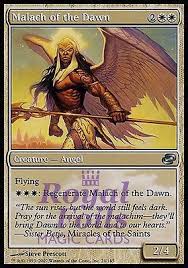 2x foil malach of the dawn plc mtg planar chaos uncommon mint white angel flying dawn mtg