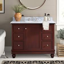 Vanity bathroom sink cabinet quarter sawn oak craftsman mission 33 color choice. Perley 42 Single Bathroom Vanity Set Reviews Birch Lane