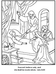 Jesus Restores Jairus Daughter To Life Coloring Page Sunday School Coloring Pages Bible Coloring Pages Bible Coloring