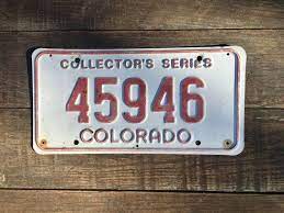 Colorado Collector S Series License Plate Number 45946 Colorado Autolicenseplate Coloradolicense Platenumber45946 Colora License Plate Colorado Vintage
