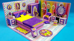 كيفيه صنع منزل مصغر بالكرتون وورق الفوم 2 غرفه نوم Diy Miniature Cardboard Dollhous Bedroom Youtube