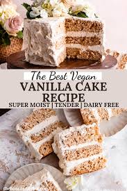 The Best Vegan Vanilla Cake Ever In 2021 Easy Gluten Free Desserts Vegan Vanilla Cake Healthy Vegan Desserts