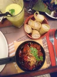 The lightest dessert one can ever think of after a heavy meal is the spongy rasgulla. My Favourite Dish For The Night Coconut Stuff Green Thai Pancake After A Heavy Meal I Always Prefer To Have A Light Dessert The Caramelised Roasted Coconut Was Not Too Sweet