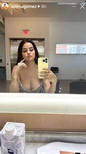 Selena Gomez Wears Nude Bustier Corset Top on Instagram