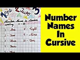 Maybe you would like to learn more about one of these? 1 To 10 In Cursive Writing Writing Number Names In Cursive Writing Youtube