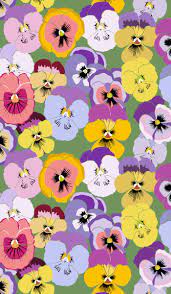 Pansies Beautiful Backgrounds For Textiles Floral Print Wallpaper Spring Floral Prints Floral Background
