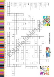 They're equally good for kids learning how to spell, for adults wanting to stimulate their mind, or for senior citizens looking to keep their minds sharp. School Vocabulary Crossword Puzzle Esl Worksheet By Aee Aee