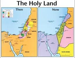 Holy Land Then And Now Map Bible Mapping Holy Land Map
