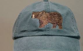 Brown Bear Hat One Embroidered Men Women Wildlife Baseball Etsy Embroidery On Clothes How To Wash Hats Hats