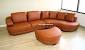 Modern Light Brown Leather Sofa