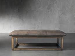 Natural variations in genuine leather should be expected and enjoyed. Ranch Leather Ottoman Arhaus