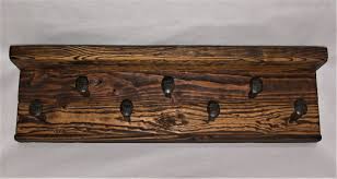Peter pepper products coat hooks. Buy Custom Made Rustic Coat Rack Railroad Spike Solid Wood Wall Rack With Shelf Made To Order From Rustic Furniture Hut Custommade Com