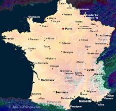 Straßenkarte von frankreich mit allen wichtigen städten. Maps Of France