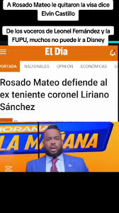 A Rosado Mateo le quitaron la visa dice Elvin Castillo De los voceros de  Leonel Fernández y la FUPU, muchos no puede ir a Disney