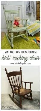 a vintage kids rocking chair chalk painted mint green and wet distressed for chippy farmh kids rocking chair rocking chair makeover green distressed furniture