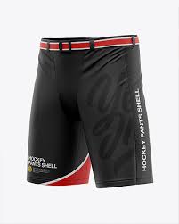Download Hockey Pants Shell Front Half Side View In Apparel Mockups On Yellow Images Object Mockups