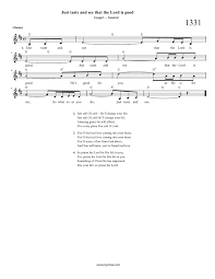 1.2.2 for 2 flugelhorns, bass trombone and tuba (rondeau). Hymn Just Taste And See That The Lord Is Good