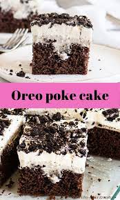 Oreo Poke Cake Recipe In 2021 Oreo Poke Cakes Chocolate Cake Mix Desserts Yummy Food Dessert