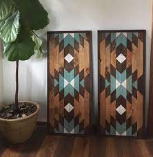 Pendleton Reclaimed Wood Wall Art Southwestern Wood Wall Decor Navajo Art Inspired Wood Wall Art Diy Reclaimed Wood Wall Art Wood Wall Decor
