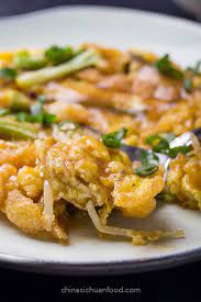 Egg foo young is a chinese version of an egg omelette. Shrimp Egg Foo Young China Sichuan Food