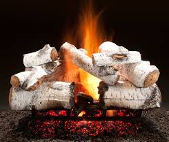 Birch Logs For Gas Fireplace Aspen Timbers Radiant Heat Series Available In 21 24 30 And 36 Sizes For Natural Gas Or Liquid Propane 24 Gas Logs Gas Log Sets Gas Fireplace Logs