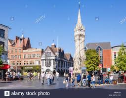 The home of leicester on 90min. Leicester City Center Victorian Haymarket Memorial Clock Tower Stadtzentrum Von Leicester Leicester England East Midlands Grossbritannien Gb Eu Europa Stockfotografie Alamy