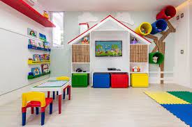 30 Creative Playroom Design For Your Kids Mykinglist Com Playroom Design Daycare Design Kids Room Design
