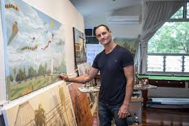 Artist Robert Brownhall Offers Up 10k Painting In Search For Childhood Drowning Rescuer Australian Artists Australian Painting Artist