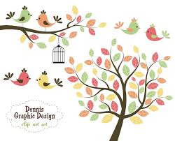 Bird On Tree Branch Clipart Cute Bird Clipart Trees Branches Clip Art Graphics Tree Clipart Bird Clipart Cute Birds
