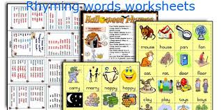 Find the rhyming pairs from the box and rewrite them. Rhyming Words Worksheets