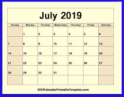 July 2019 Calendar Usa Https Www 2019calendarprintabletemplate Com 2019 Calendar Usa Html