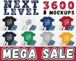 Bundle 8 Mockups Next Level 3600 Unisex Tshirt Multi Colors Etsy In 2020 Mockup Free Psd Free Psd Mockups Templates Free Packaging Mockup