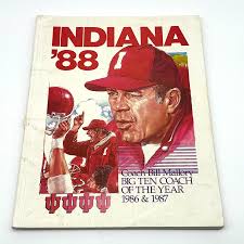 1988 Indiana Hoosiers Football Program Big Ten Vintage Collectible Media  Guide