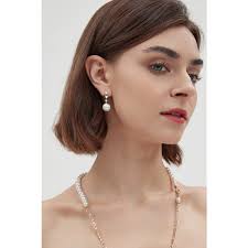 Doris Sterling Silver Freshwater Pearl Drop Earrings by Classicharms