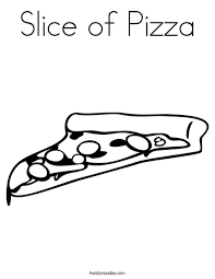 Use these pizza coloring pages as a fun and educational activity that teaches colouring, new vocabulary, the colors, builds fine motor skills cut out the whole pizza, the slice of pizza, the pizza roller and the pizza toppings to build cutting skills. Slice Of Pizza Coloring Page Twisty Noodle