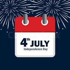 Independence day is a public holiday. 4th July Independence Day Usa Calendar Stock Vektor Colourbox