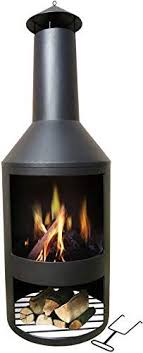 maxx cheminee dexterieur helios brasero chauffage de terrasse noir 45 x 45 x 134 cm tuinhaard houtblokken buitenhaard