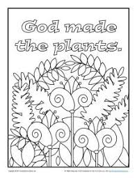 Bible Coloring Pages For Kids God Made The Plants Bible Coloring Pages Creation Coloring Pages Bible Coloring
