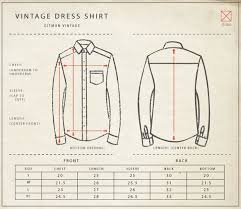 gitman vintage size chart