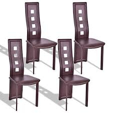 Resistant rolling when operator stands, which prevents the chair from rolling away from you. Lhone Set Of 4 Dining Chairs Steel Frame High Back Armless Home Furniture Large Weight Capacity B High Back Dining Chairs Dining Chairs Farmhouse Dining Chairs