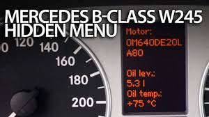 How To Enter Hidden Service Menu In Mercedes W245 B Class Diagnostic Mode Youtube