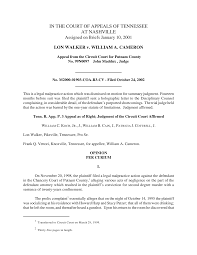 IN THE COURT OF APPEALS OF TENNESSEE AT NASHVILLE