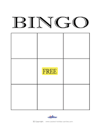 Free Printable Blank Bingo Cards Template Bingo Card