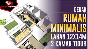 Penempatan posisi mushola sangat tepat apalagi kalo ada tamu yang berkunjung. Desain Rumah Minimalis 3 Kamar Tidur Dilahan 12x14 Meter Youtube